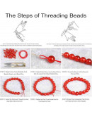 Calcedonia. RED. 04 milímetros diámetro. 1 mm perforación. 90 uds hilo aprox. 1 hilo.