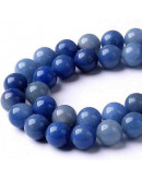 Aventurina. NATURAL BLUE. 04 milímetros diámetro. 1 mm perforación. 90 uds hilo aprox. 1 hilo.