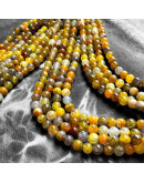 Agata Popcorn. BROWN. 08 milímetros diámetro. 1 mm perforación. 45 uds hilo aprox. 1 hilo.