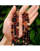 Agata Banded. BROWN. 04 milímetros diámetro. 1 mm perforación. 90 uds hilo aprox. 1 hilo.