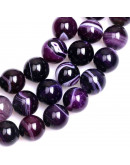 Agata Banded. PURPLE. 10 milímetros diámetro. 1 mm perforación. 35 uds hilo aprox. 1 hilo.