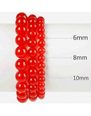 Calcedonia. RED. 12 milímetros diámetro. 1 mm perforación. 30 uds hilo aprox. 1 hilo.