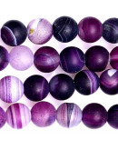 Agata Banded. PURPLE FROST. 04 milímetros diámetro. 1 mm perforación. 90 uds hilo aprox. 1 hilo.