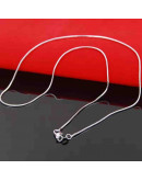 Acero inoxidable. Baño Plata S925. SNAKE Chain. Con cierre. 45 cm largo. 1 unidad.