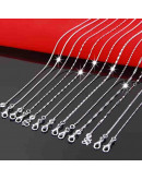 Acero inoxidable. Baño Plata S925. SNAKE Chain. Con cierre. 45 cm largo. 1 unidad.