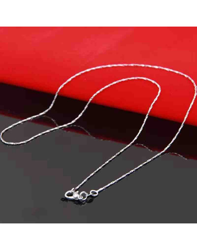 Acero inoxidable. Baño Plata S925. SESAME Chain. Con cierre. 45 cm largo. 1 unidad.