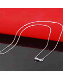 Acero inoxidable. Baño Plata S925. -O- Chain. Con cierre. 45 cm largo. 1 unidad.