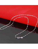 Acero inoxidable. Baño Plata S925. MELON SEEDS Chain. Con cierre. 45 cm largo. 1 unidad.