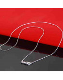 Acero inoxidable. Baño Plata S925. -S- Chain. Con cierre. 45 cm largo. 1 unidad.