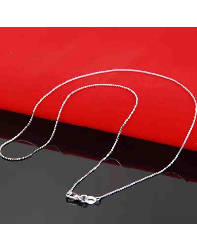 Acero inoxidable. Baño Plata S925. -S- Chain. Con cierre. 45 cm largo. 1 unidad.