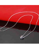 Acero inoxidable. Baño Plata S925. BAMBOO Chain. Con cierre. 45 cm largo. 1 unidad.