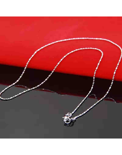 Acero inoxidable. Baño Plata S925. BAMBOO Chain. Con cierre. 45 cm largo. 1 unidad.