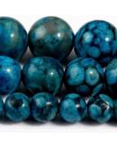 Turquesa sintética. Xinjiang DARK BLUE. 04 mm diámetro. 0,8 mm perforación. 90 uds hilo aprox.