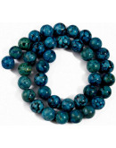 Turquesa sintética. Xinjiang DARK BLUE. 06 mm diámetro. 1 mm perforación. 60 uds hilo aprox. 1 hilo.