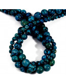 Turquesa sintética. Xinjiang DARK BLUE. 10 mm diámetro. 1 mm perforación. 35 uds hilo aprox. 1 hilo.