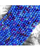 Agata Popcorn. BLUE. 08 milímetros diámetro. 1 mm perforación. 45 uds hilo aprox. 1 hilo.