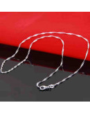 Acero inoxidable. Baño Plata S925. WATER WAVE Chain. Con cierre. 45 cm largo. 1 unidad.