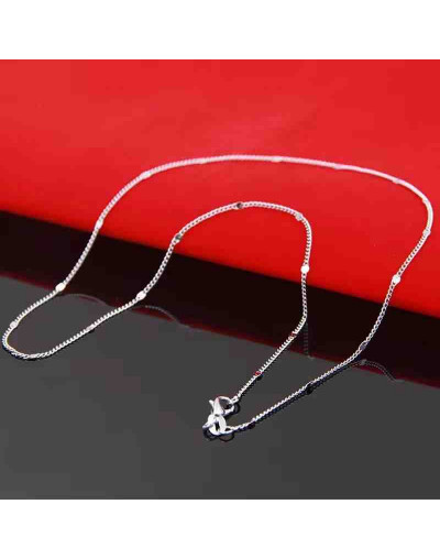 Acero inoxidable. Baño Plata S925. TABLET Chain. Con cierre. 45 cm largo. 1 unidad.