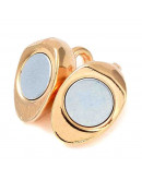 Cierre magnético. Corazón. Aleación de cobre. Real 18KGold. 15x9,5x6 mm. 1,5 mm perforación. 1 set.