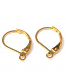 Aretes de gota. Aleación de cobre. Color dorado. 15x10 milímetros. 1 mm perforación. 10 unidades. Aretes de gota. Aleación de cobre. Color dorado. 15x10 milímetros. 1 mm perforación. 10 unidades.