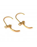 Aretes de gota. Aleación de cobre. Color dorado. 15x10 milímetros. 1 mm perforación. 10 unidades. Aretes de gota. Aleación de cobre. Color dorado. 15x10 milímetros. 1 mm perforación. 10 unidades.