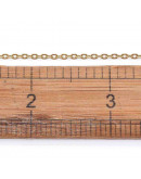 Acero inoxidable. Color dorado. Cable Chain. 2,5x2x0,5 milímetros. 1 metro.