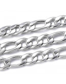 Acero inoxidable. Color plateado. Figaro Chain. 5~8x4x0,8 milímetros. 1 metro.