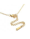 Acero inoxidable. Real 18KGold. Cable Chains. Con extensión. 40 cm largo. 1 mm lado. 1 unidad.