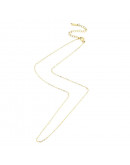 Acero inoxidable. Real 18KGold. Cable Chains. Con extensión. 40 cm largo. 1 mm lado. 1 unidad.