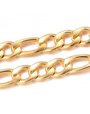 Acero inoxidable. Real 18k Gold. Figaro Chain. 5~8x4x0,8 milímetros. 1 metro.