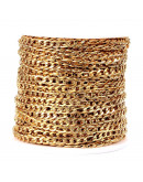 Acero inoxidable. Real 18k Gold. Figaro Chain. 5~8x4x0,8 milímetros. 1 metro.