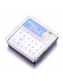 Piercing. Nose (nariz). Acero quirúrgico. Color dorado. 1 mm grosor. 9 mm largo. Caja 24 uds.