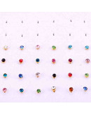 Piercing. Nose (nariz). Acero quirúrgico. Color dorado. 1 mm grosor. 9 mm largo. Caja 24 uds.