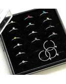 Piercing. Nose (nariz). Acero quirúrgico. Color plateado. 0,6 mm. 7,8 mm diámetro. Caja 18 uds.