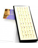 Piercing. Nose. Acero. Dorado. Rhinestone colores. 0,6 mm grosor. 7,8 mm diámetro. Caja 40 uds