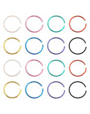 Piercing. Nose (nariz). Acero quirúrgico. Varios colores. 0,5 mm grosor. 7 mm diámetro. Caja 40 uds.