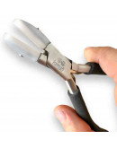 Pinza plana punta nylon. Incluye de repuesto. KAMAÑ. 140 milimetros. Acero inoxidable. 3 uds.