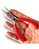 Pinza punta redonda. KAMAÑ. Acero inoxidable. 130 milímetros largo. 25 mm punta, 3 unidades.