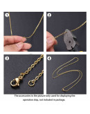 Cadena. Acero inoxidable. Color dorado. Cable Chain. 2,5x2x0,5 milímetros. 10 metros.