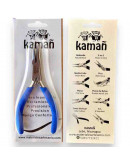 Pinza media caña. KAMAÑ. Acero inoxidable. 130 milímetros largo. 25 mm punta. 3 unidades.