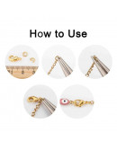 Cierre lobster. Aleación de cobre. Color dorado. 12 mm largo. 1,5 mm perforación, 200 uds aprox.