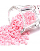 Chaquira. 3 mm. Color Sólido. PINK. 1 mm perforación. 1 libra. 10000 uds aprox.