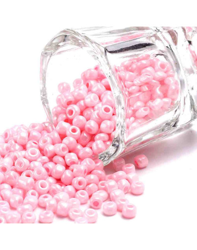 Chaquira. 3 mm. Color Sólido. PINK. 1 mm perforación. 1 libra. 10000 uds aprox.