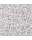 Chaquira. 3 mm. Color Sólido Ceylon. WHITE. 1 mm perforación. 1 libra. 10000 uds aprox.