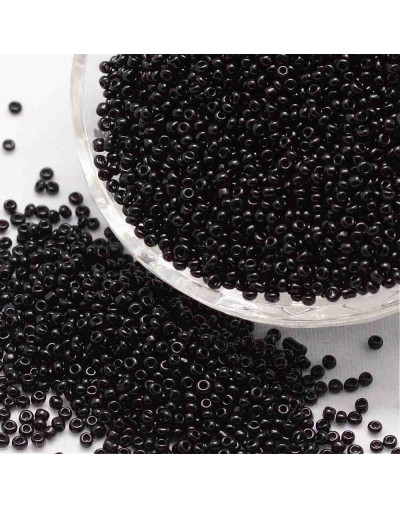 Chaquira. 3 mm. Color Sólido. BLACK. 1 mm perforación. 1 libra. 10000 uds aprox.