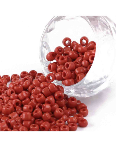 Chaquira. 4 mm. Color Sólido. RED (2). 1,50 mm perforación. 1 libra. 4500 uds aprox.