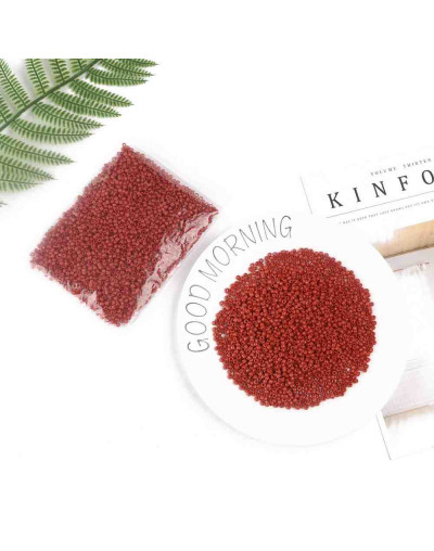 Chaquira. 4 mm. Color Sólido. RED (2). 1,50 mm perforación. 1 libra. 4500 uds aprox.