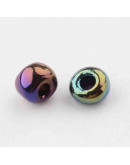 Chaquira. 4 mm. Color Sólido Metalizado. COLOR FULL. 1,50 mm perforación. 1 libra. 4500 uds aprox.