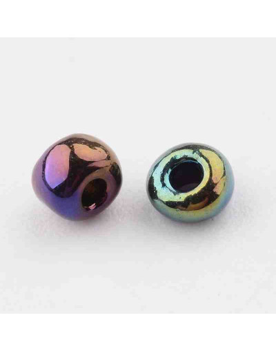 Chaquira. 4 mm. Color Sólido Metalizado. COLOR FULL. 1,50 mm perforación. 1 libra. 4500 uds aprox.