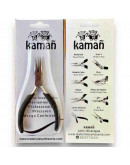 Pinza media caña. KAMAÑ. Acero inoxidable. 115 milímetros largo. 20 mm punta. 3 unidades.